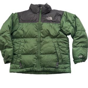 The North Face Boys Size 7 Green Puffer Down Jacket